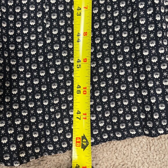 Karen Kane Dress Womens 10 Black White Artsy Bohemian Lagenlook Flowy Maxi Vtg - Picture 7 of 11